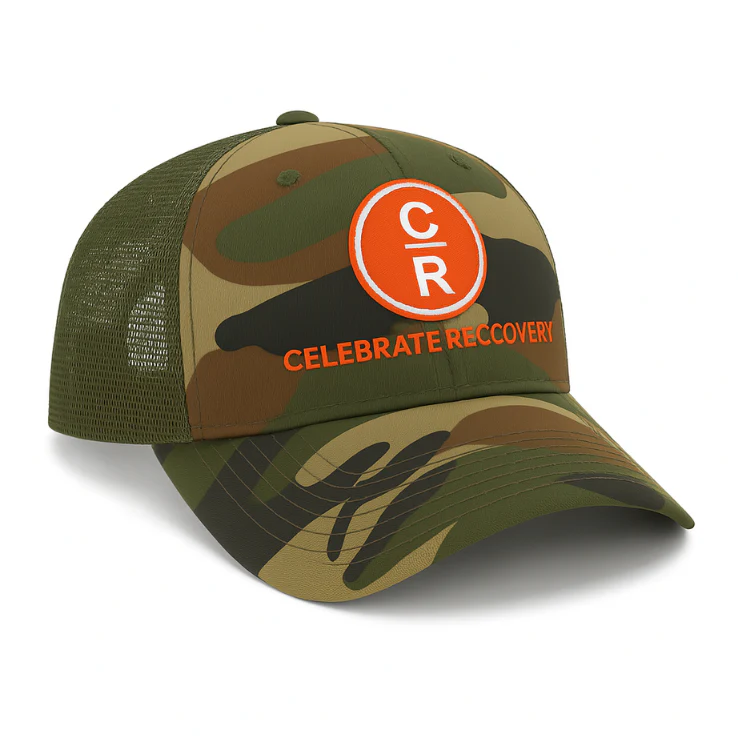 Celebrate Recovery Camo Trucker Hat - Image 3