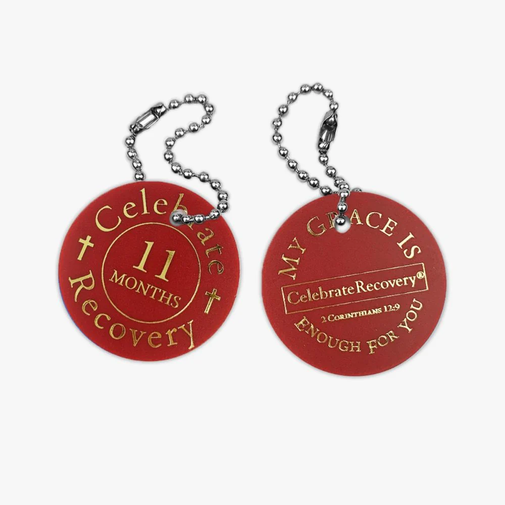 Celebrate Recovery Chip 11 Months - Maroon