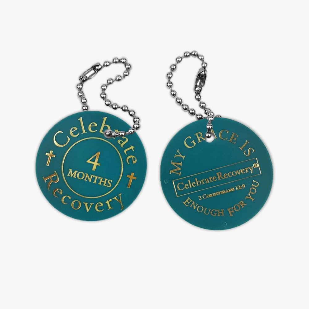 Celebrate Recovery Chip 4 Months - Aqua
