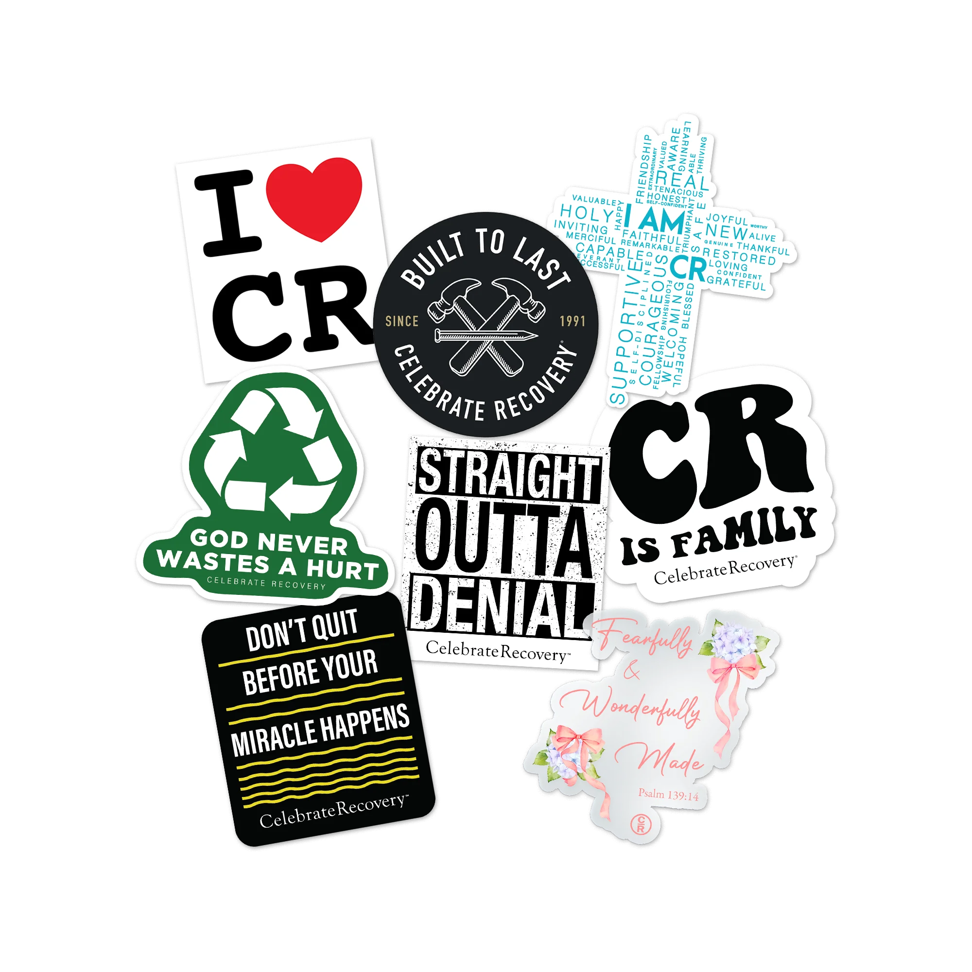 Celebrate Recovery Sticker Bundle